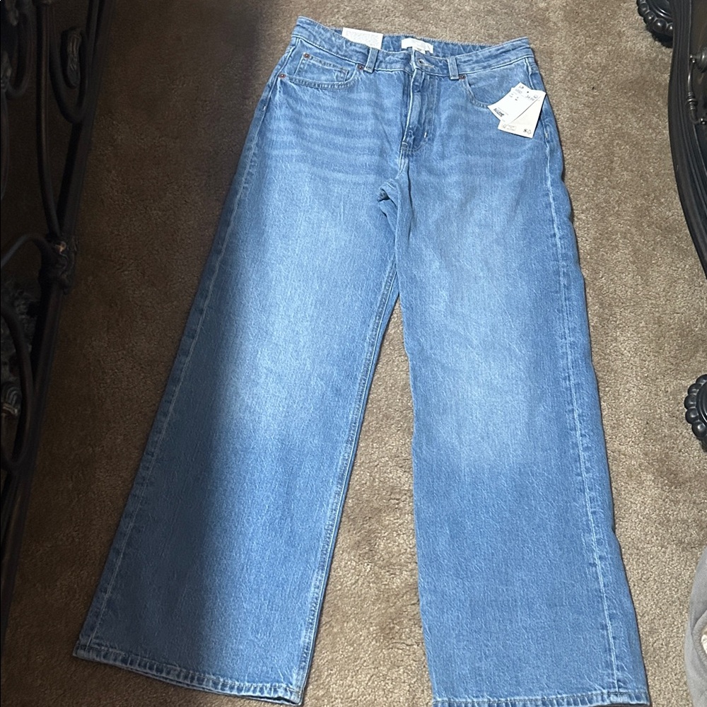 Classic Blue Wide-Leg Jeans